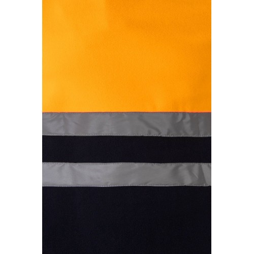 183.CHAQUETA POLAR BICOLOR AV AZUL MARINO/NARANJA FLÚOR 2XL