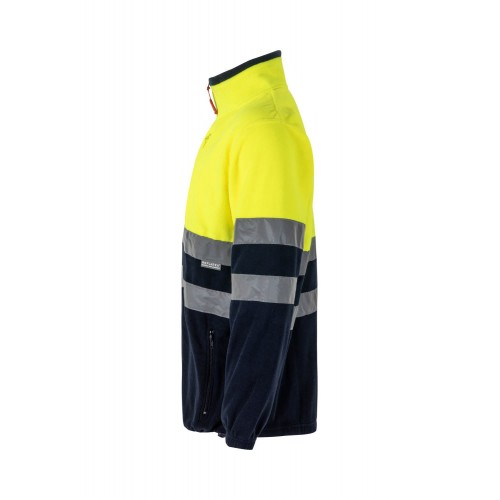 183.CHAQUETA POLAR BICOLOR AV AZUL MARINO/AMARILLO FLÚOR 2XL