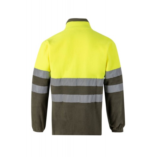 183.CHAQUETA POLAR BICOLOR AV VERDE CAZA/AMARILLO FLÚOR 2XL