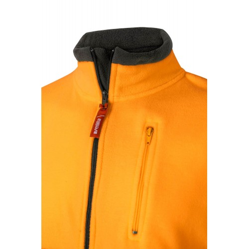 183.CHAQUETA POLAR BICOLOR AV GRIS/NARANJA FLÚOR 2XL