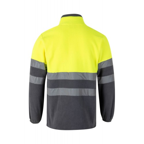 183.CHAQUETA POLAR BICOLOR AV GRIS/AMARILLO FLÚOR 2XL