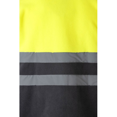 183.CHAQUETA POLAR BICOLOR AV GRIS/AMARILLO FLÚOR 2XL
