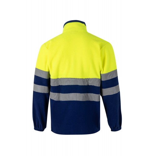 183.CHAQUETA POLAR BICOLOR AV AZULINA/AMARILLO FLÚOR 2XL