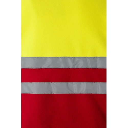 183.CHAQUETA POLAR BICOLOR AV ROJO/AMARILLO FLÚOR 2XL