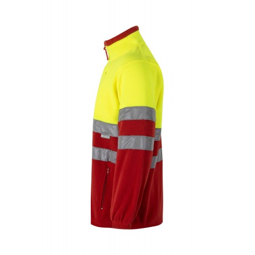 183.CHAQUETA POLAR BICOLOR AV ROJO/AMARILLO FLÚOR 2XL