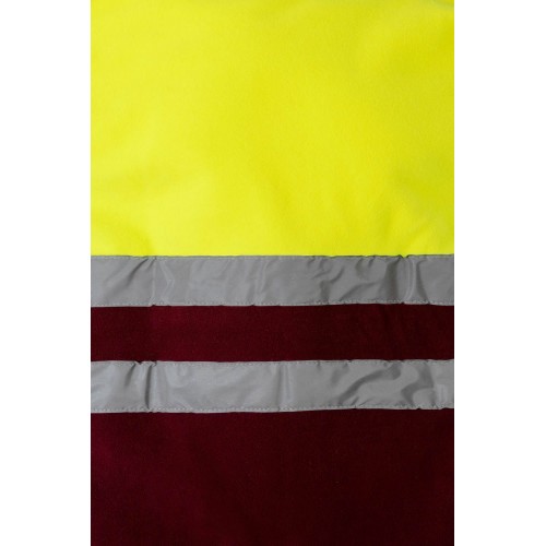 183.CHAQUETA POLAR BICOLOR AV GRANATE/AMARILLO FLÚOR 2XL
