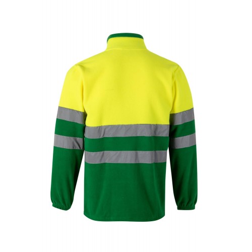 183.CHAQUETA POLAR BICOLOR AV VERDE HIERBA/AMARILLO FLÚOR 2XL