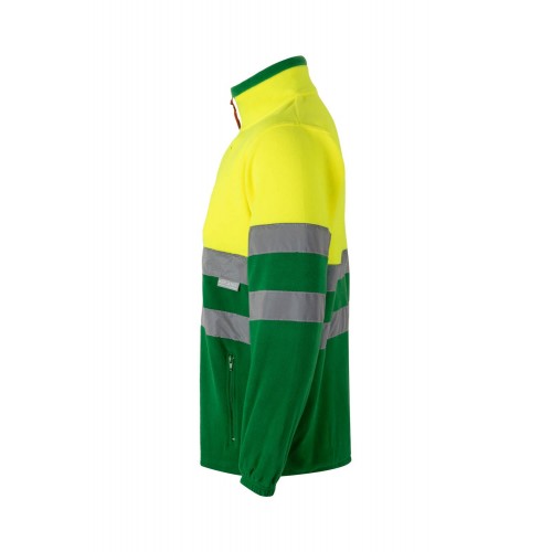 183.CHAQUETA POLAR BICOLOR AV VERDE HIERBA/AMARILLO FLÚOR 2XL