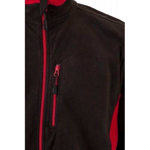 201504.CHAQUETA POLAR BICOLOR NEGRO/ROJO 2XL