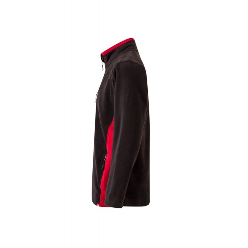 201504.CHAQUETA POLAR BICOLOR NEGRO/ROJO 2XL