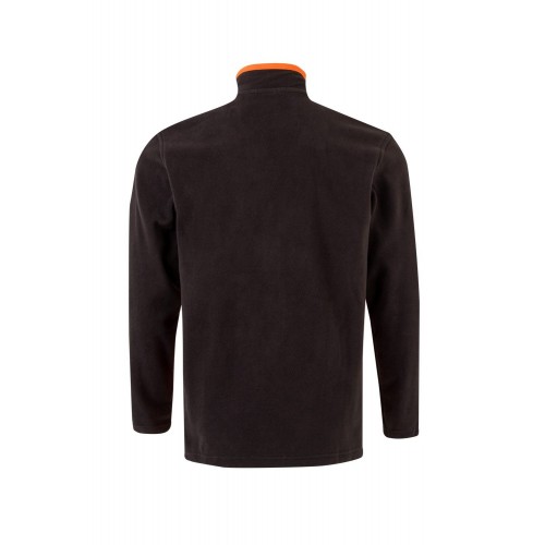201504.CHAQUETA POLAR BICOLOR NEGRO/NARANJA 2XL