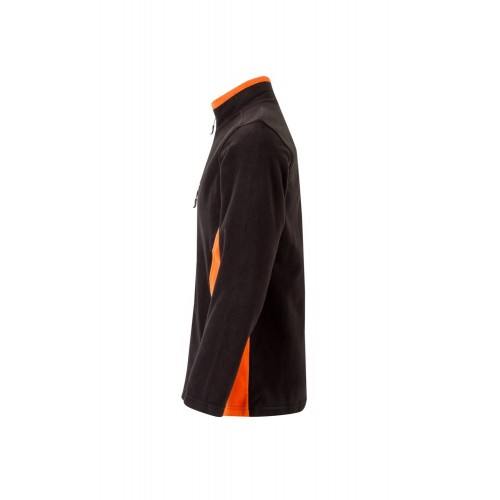 201504.CHAQUETA POLAR BICOLOR NEGRO/NARANJA 2XL