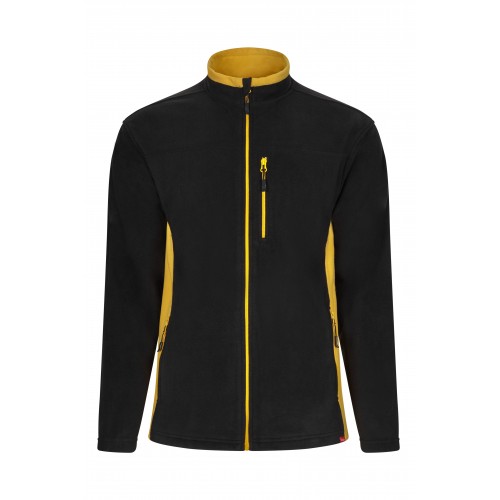 201504.CHAQUETA POLAR BICOLOR NEGRO/AMARILLO 2XL