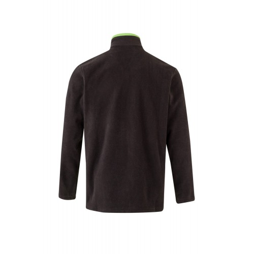 201504.CHAQUETA POLAR BICOLOR NEGRO/VERDE LIMA 2XL