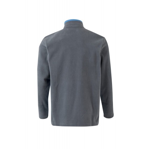 201504.CHAQUETA POLAR BICOLOR GRIS/CELESTE 2XL