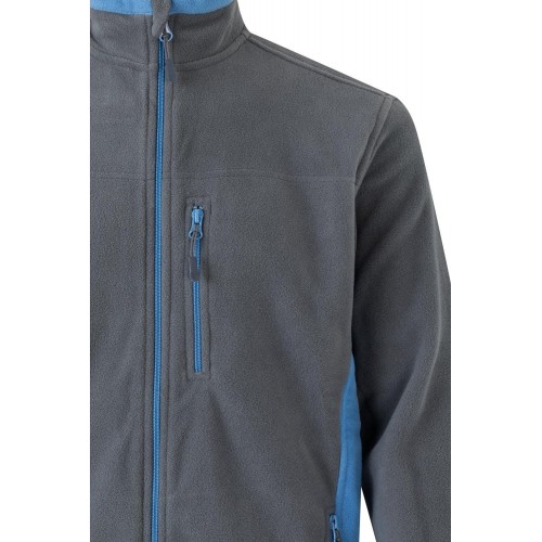 201504.CHAQUETA POLAR BICOLOR GRIS/CELESTE 2XL
