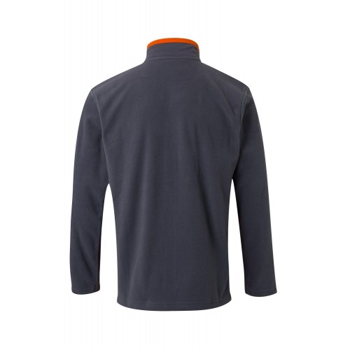 201504.CHAQUETA POLAR BICOLOR GRIS/NARANJA 2XL
