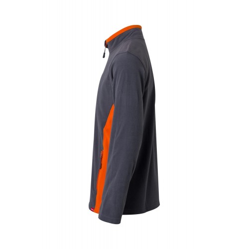 201504.CHAQUETA POLAR BICOLOR GRIS/NARANJA 2XL