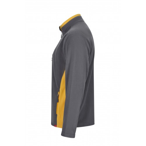 201504.CHAQUETA POLAR BICOLOR GRIS/AMARILLO XS