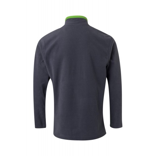 201504.CHAQUETA POLAR BICOLOR GRIS/VERDE LIMA 2XL