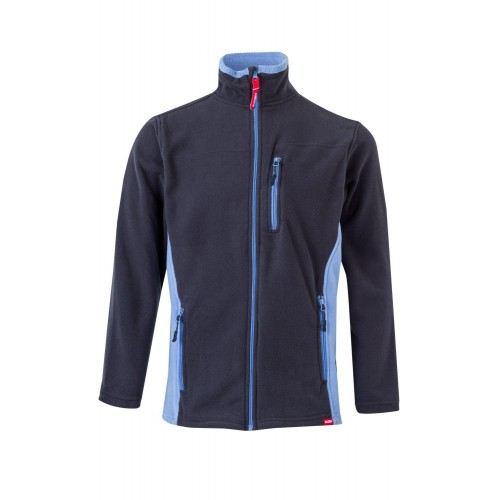 201504.CHAQUETA POLAR BICOLOR AZUL NAVY/CELESTE XS