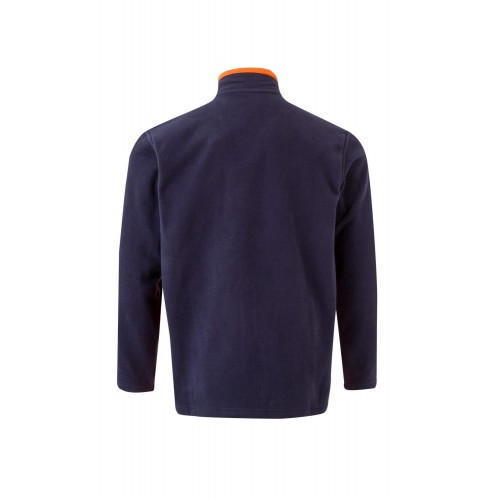 201504.CHAQUETA POLAR BICOLOR AZUL NAVY/NARANJA 2XL