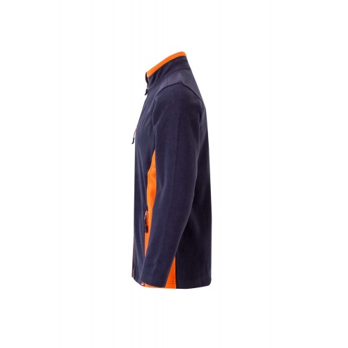201504.CHAQUETA POLAR BICOLOR AZUL NAVY/NARANJA 2XL