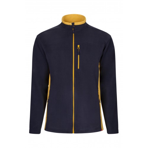 201504.CHAQUETA POLAR BICOLOR AZUL NAVY/AMARILLO XL