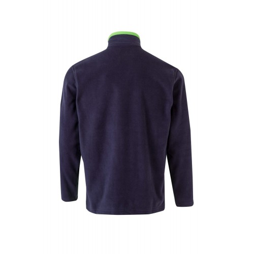 201504.CHAQUETA POLAR BICOLOR AZUL NAVY/VERDE LIMA 2XL