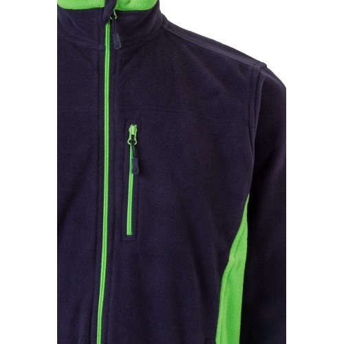 201504.CHAQUETA POLAR BICOLOR AZUL NAVY/VERDE LIMA 2XL