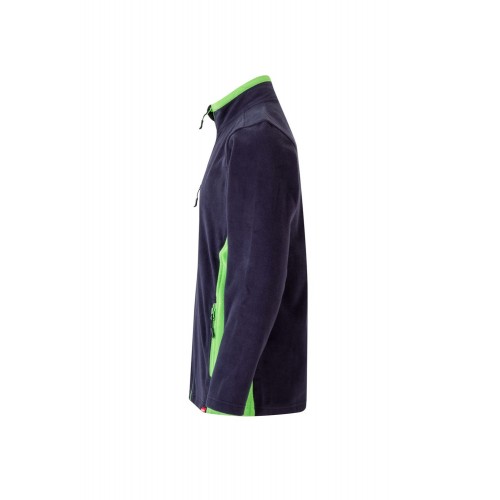 201504.CHAQUETA POLAR BICOLOR AZUL NAVY/VERDE LIMA 2XL