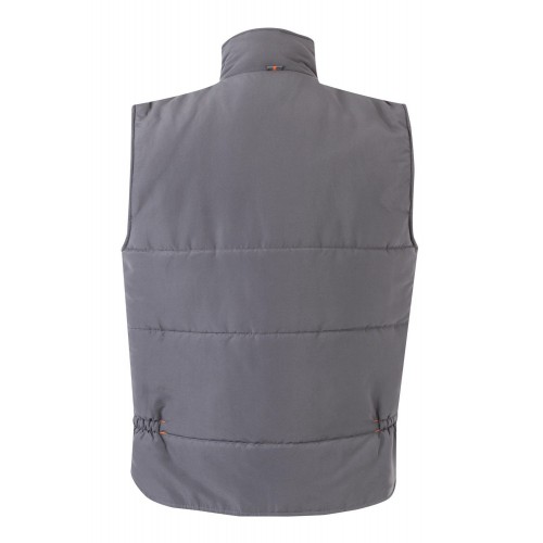 205902.CHALECO ACOLCHADO BICOLOR GRIS/NARANJA 2XL