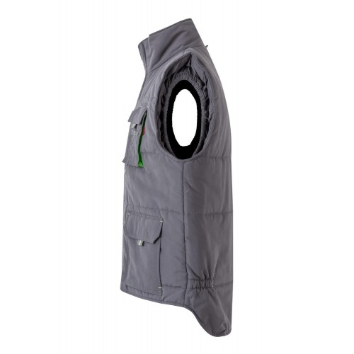 205902.CHALECO ACOLCHADO BICOLOR GRIS/VERDE LIMA 2XL