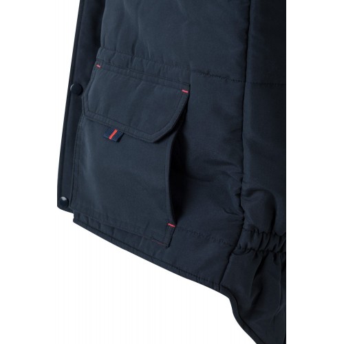 205902.CHALECO ACOLCHADO BICOLOR AZUL NAVY/ROJO 2XL