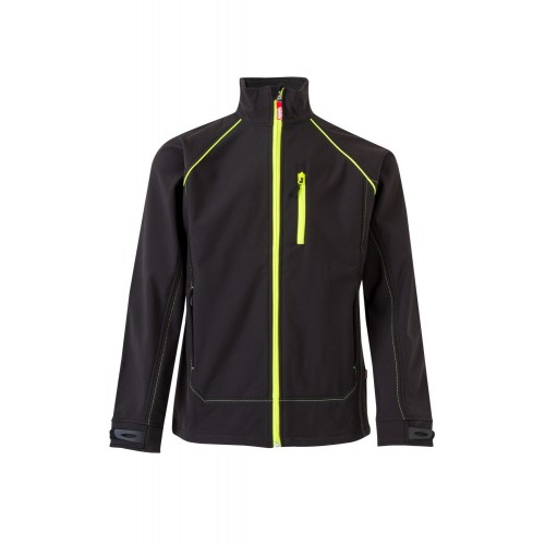 206001.SOFT SHELL BICOLOR NEGRO/ AMARILLO FLUOR M