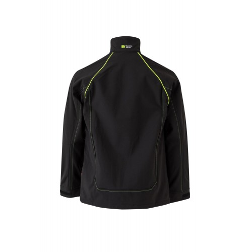 206001.SOFT SHELL BICOLOR NEGRO/AMARILLO FLÚOR 2XL