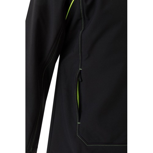 206001.SOFT SHELL BICOLOR NEGRO/AMARILLO FLÚOR 2XL