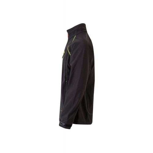206001.SOFT SHELL BICOLOR NEGRO/AMARILLO FLÚOR 2XL
