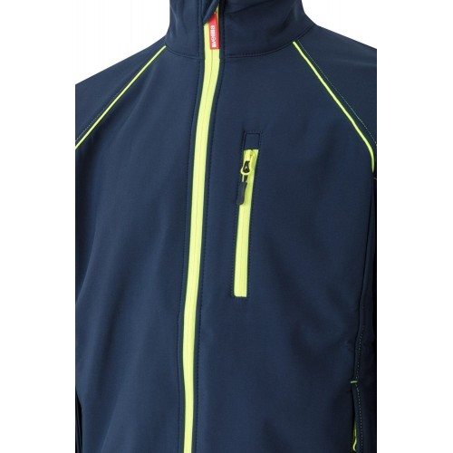 206001.SOFT SHELL BICOLOR AZUL MARINO/AMARILLO FLÚOR 2XL
