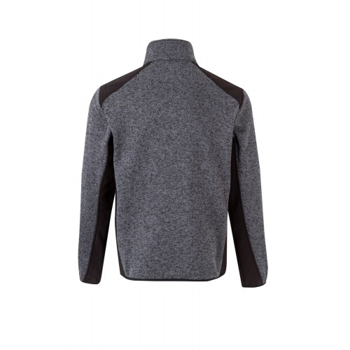 206008.CHAQUETA PUNTO AFELPADO GRIS/NEGRO 2XL