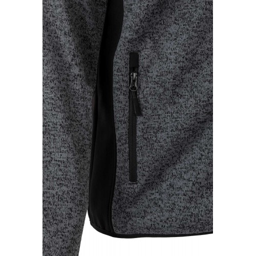 206008.CHAQUETA PUNTO AFELPADO GRIS/NEGRO 2XL