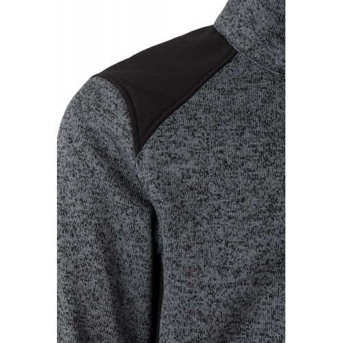 206008.CHAQUETA PUNTO AFELPADO GRIS/NEGRO 2XL