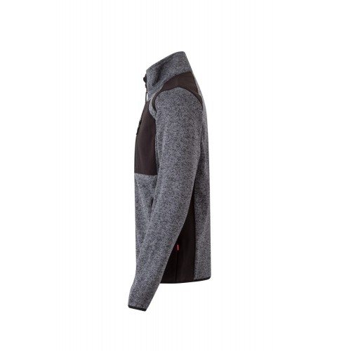 206008.CHAQUETA PUNTO AFELPADO GRIS/NEGRO 2XL