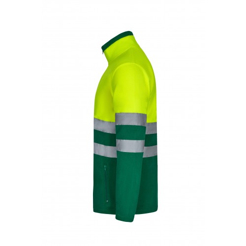 301503.CHAQUETA POLAR BICOLOR AV VERDE/AMARILLO FLÚOR S