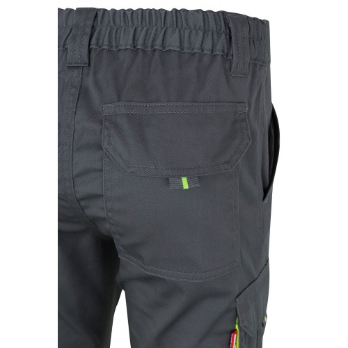 303002S.PANTALÓN STRETCH BICOLOR AV GRIS/AMARILLO FLÚOR 2XL