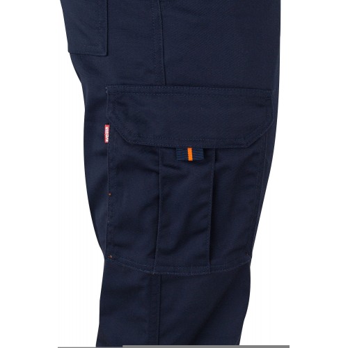 303002S.PANTALÓN STRETCH BICOLOR AV AZUL NAVY/NARANJA FLÚOR 2XL