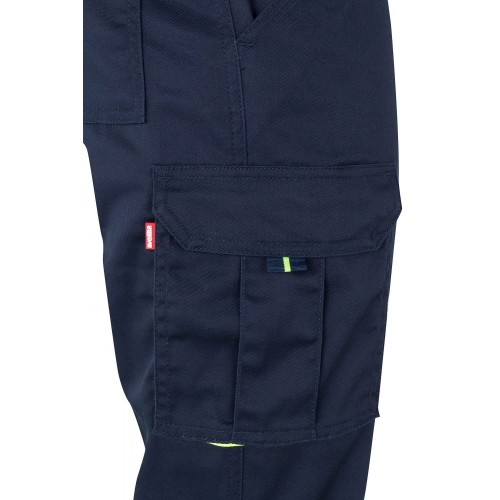 303002S.PANTALÓN STRETCH BICOLOR AV AZUL NAVY/AMARILLO FLÚOR 2XL