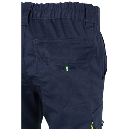 303002S.PANTALÓN STRETCH BICOLOR AV AZUL NAVY/AMARILLO FLÚOR 2XL