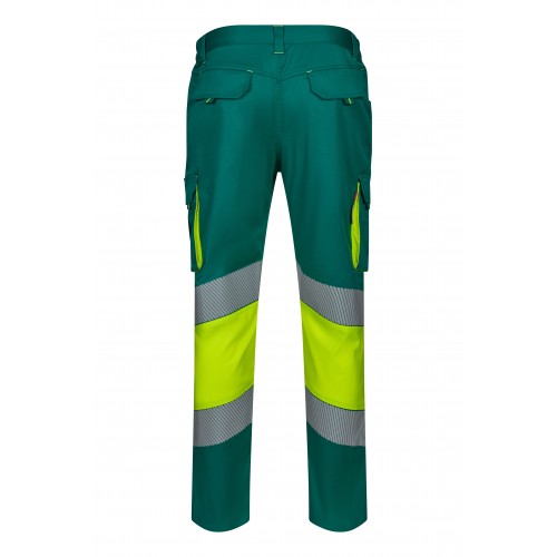 303008S.PANTALÓN STRETCH BICOLOR AV RS VERDE/AMARILLO FLÚOR S