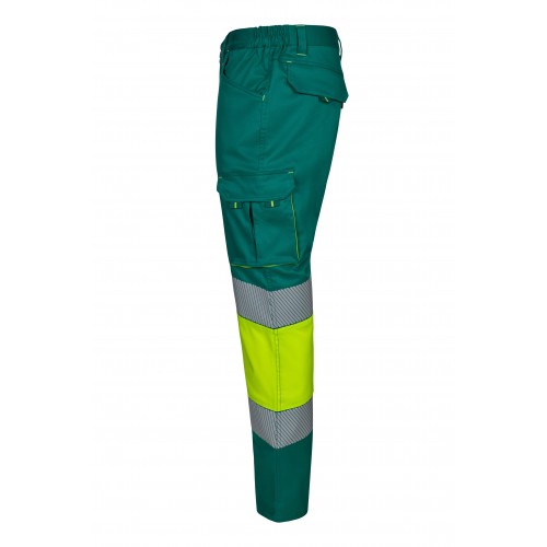 303008S.PANTALÓN STRETCH BICOLOR AV RS VERDE/AMARILLO FLÚOR S